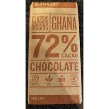 CHOCO. NEGRO 72% GHANA 80G...