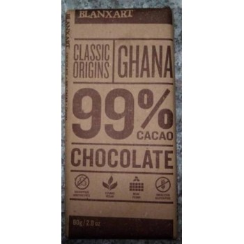 CHOCO. NEGRO 99% GHANA 80G...