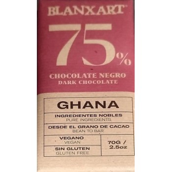 CHOCO. NEGRO 75% GHANA 70G...