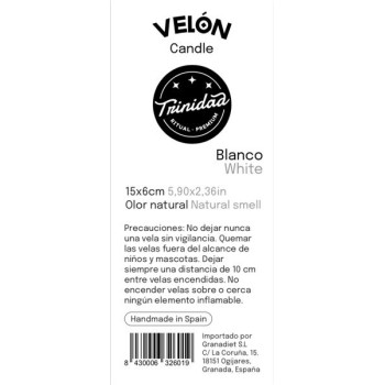 VELON BLANCO 15X6 CM....