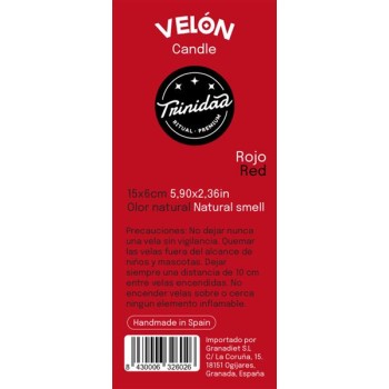 VELON ROJO 15X6 CM....