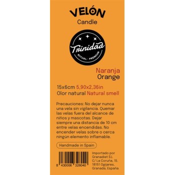 VELON NARANJA 15X6 CM....