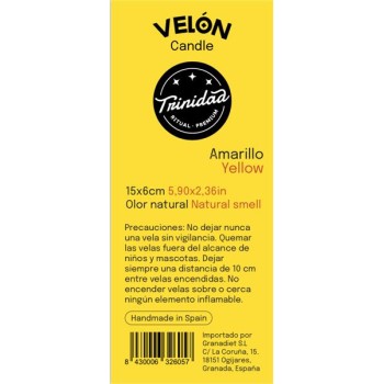 VELON AMARILLO 15X6 CM....