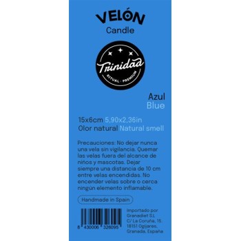 VELON AZUL OSCURO 16X5 CM....