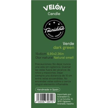 VELON VERDE OSCURO 16X5 CM....
