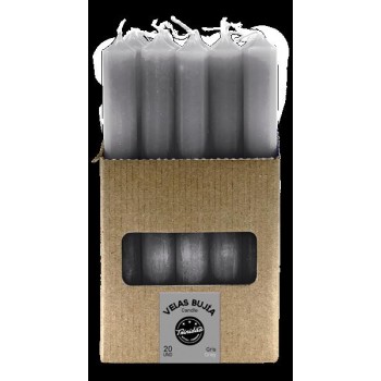 VELAS BUJIA GRIS 2 X 19 CM....