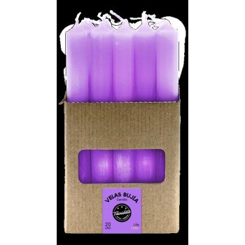 VELAS BUJIA LILA 2 X 19 CM....