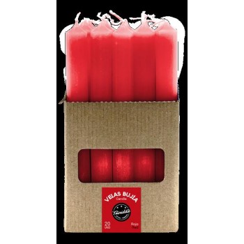 VELAS BUJIA ROJO 2 X 19 CM....