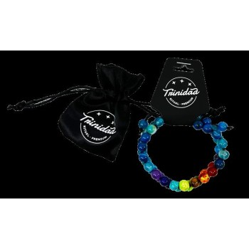 PULSERA DOBLE ONIX AZUL 7...