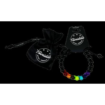 PULSERA DOBLE ONIX NEGRO 7...