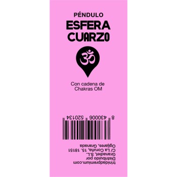 PENDULO ESFERA CUARZO ROSA...